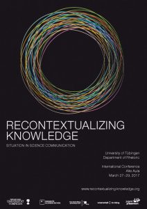 Recontextualizing Knowledge. Situation in Science Communication [Fachtagung] @ Alte Aula, Universität Tübingen